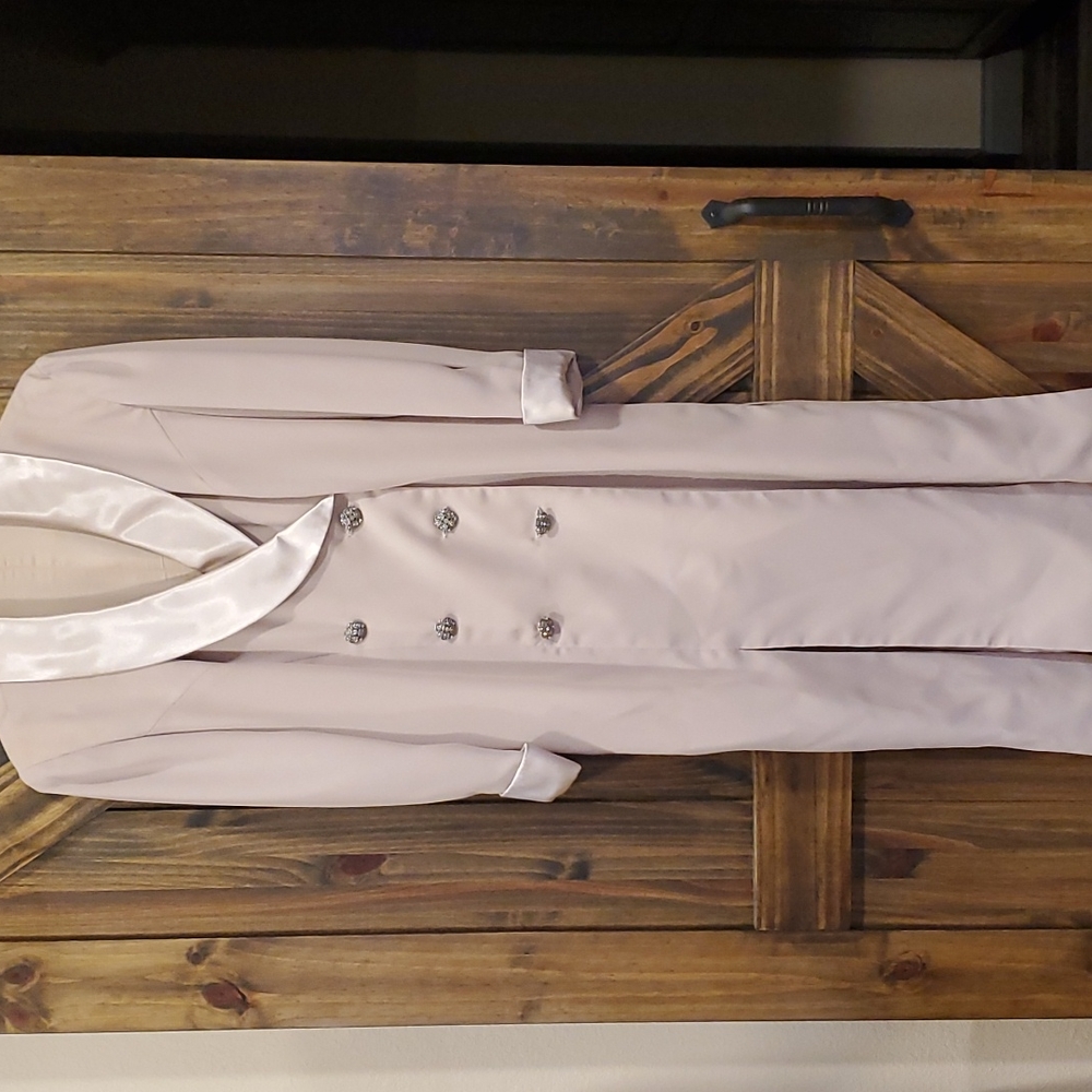 Gorgeous Champange Tuxedo evening/wedding split hemline dress
